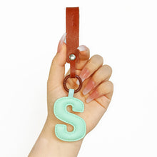Load image into Gallery viewer, A to Z PU Leather Initial Letter Keychain For Women Fashion Cartoon Candy Color Bag Phone Pendant Car Key Chain Jewelry Gifts
