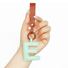 Load image into Gallery viewer, A to Z PU Leather Initial Letter Keychain For Women Fashion Cartoon Candy Color Bag Phone Pendant Car Key Chain Jewelry Gifts