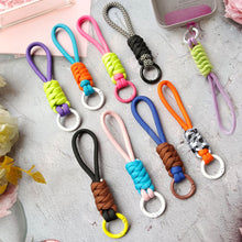 Load image into Gallery viewer, Creative Braided Lanyard Keychain For Phone Case Women Anti Lost Knot Rope Strap Car Key Chains Diy Accessories Fashion Keyring