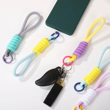 Load image into Gallery viewer, Mesh Lanyard Fluorescent Braid Rope Phone Case Hanging Cord Keychain Bag Pendant Keychain