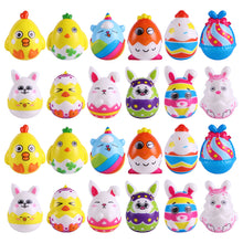 Load image into Gallery viewer, 5Pcs Squeeze Easter Bunny Eggs Stress Relief Toys Kids Easter Party Favor Gifts for Guests Egg Basket Stuffer Goodie Fillers
