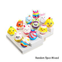 Load image into Gallery viewer, 5Pcs Squeeze Easter Bunny Eggs Stress Relief Toys Kids Easter Party Favor Gifts for Guests Egg Basket Stuffer Goodie Fillers