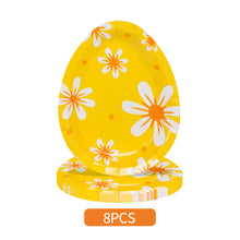 Load image into Gallery viewer, 6/8Pcs Easter Egg Shape Plates Theme Birthday Decorations Party Disposable Tableware Happy Easter Party Decoration