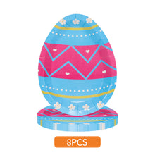 Load image into Gallery viewer, 6/8Pcs Easter Egg Shape Plates Theme Birthday Decorations Party Disposable Tableware Happy Easter Party Decoration