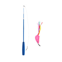 Load image into Gallery viewer, Funny Feather Cat Plush Teaser Wand with Bell Pet Interactive Feather Toys Cat Stick Toy for Kitten Catching Toy Playing Teaser Cat Supplies