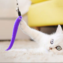 Load image into Gallery viewer, Funny Feather Cat Plush Teaser Wand with Bell Pet Interactive Feather Toys Cat Stick Toy for Kitten Catching Toy Playing Teaser Cat Supplies