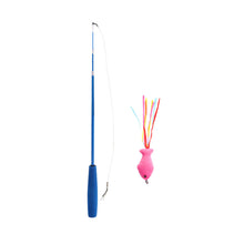 Load image into Gallery viewer, Funny Feather Cat Plush Teaser Wand with Bell Pet Interactive Feather Toys Cat Stick Toy for Kitten Catching Toy Playing Teaser Cat Supplies