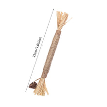 Load image into Gallery viewer, Cat Toys Silvervine Chew Stick Kitty Raffia Grass Pet Supplies Cleaning Teeth Stick Pet Bite Cat Toy Hemp Rope