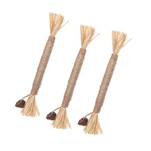 Load image into Gallery viewer, Cat Toys Silvervine Chew Stick Kitty Raffia Grass Pet Supplies Cleaning Teeth Stick Pet Bite Cat Toy Hemp Rope