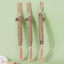Load image into Gallery viewer, Cat Toys Silvervine Chew Stick Kitty Raffia Grass Pet Supplies Cleaning Teeth Stick Pet Bite Cat Toy Hemp Rope