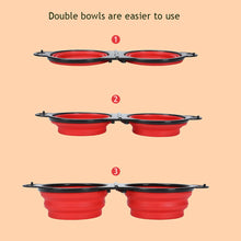 Load image into Gallery viewer, Portable Pet Dog Food Feeder with Buckle Collapsible Feeding Bowl Watering Dish Outdoor Travel Folding Bowl Pet Supplies