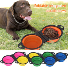 Load image into Gallery viewer, Portable Pet Dog Food Feeder with Buckle Collapsible Feeding Bowl Watering Dish Outdoor Travel Folding Bowl Pet Supplies