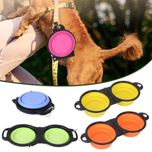 Load image into Gallery viewer, Portable Pet Dog Food Feeder with Buckle Collapsible Feeding Bowl Watering Dish Outdoor Travel Folding Bowl Pet Supplies