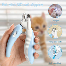 Load image into Gallery viewer, Cute Banana Whale Shaped Pet Nail Clippers with Light Cat Manicure Tools Pet Specialized Nail Clippers Dog Beauty and Cleaning Products