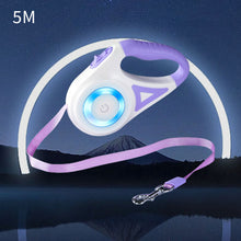 Load image into Gallery viewer, 5M/3M LED Flashlight Pet Leash Retractable Lighted Night Outdoor Walking Dog Leash Non-Slip Handle Dog Chain Dog Supplies