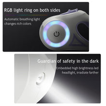 Load image into Gallery viewer, 5M/3M LED Flashlight Pet Leash Retractable Lighted Night Outdoor Walking Dog Leash Non-Slip Handle Dog Chain Dog Supplies