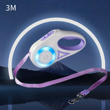 Load image into Gallery viewer, 5M/3M LED Flashlight Pet Leash Retractable Lighted Night Outdoor Walking Dog Leash Non-Slip Handle Dog Chain Dog Supplies