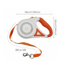 Load image into Gallery viewer, 5M/3M LED Flashlight Pet Leash Retractable Lighted Night Outdoor Walking Dog Leash Non-Slip Handle Dog Chain Dog Supplies
