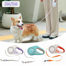 Load image into Gallery viewer, 5M/3M LED Flashlight Pet Leash Retractable Lighted Night Outdoor Walking Dog Leash Non-Slip Handle Dog Chain Dog Supplies