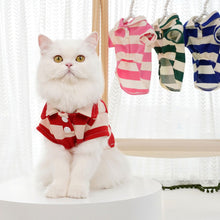 Load image into Gallery viewer, Summer Stripe Pet Dog Clothes Cat Vest Pet Clothing Dogs Small Costume Animal French Bulldog Print Cute Sweater Shirt