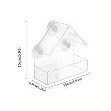 Load image into Gallery viewer, Suction Cups Wild Bird Feeder House Transparent Parrot Feed Tray Food Container Cage Accessories For Small And Medium Parakeets