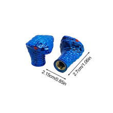 Load image into Gallery viewer, 2Pcs Car Tire Cap Decor Wheel Tyre Valve Rustproof Cover Valve Caps Tire Accessories Snake Head Styling