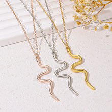 Load image into Gallery viewer, New Style Snake Pendant Necklace Female The Serpentine Pendant Simple Personality Fashion Animal Element Necklace Chain of Clavicle Punk Snake choker