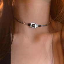 Load image into Gallery viewer, Female Summer Titanium Steel Snake Bone Belt Buckle Necklace Chain of Clavicle Choker Necklace for Women Men Luxury Wedding Party Jewelry Holiday Gifts
