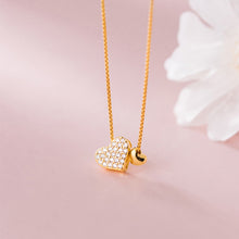 Load image into Gallery viewer, Fashion Tiny Heart Dainty Initial Necklace Zircon Mosaic Gold Silver Color Choker Necklace For Women Pendant Jewelry Valentine's Day Gift