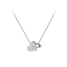 Load image into Gallery viewer, Fashion Tiny Heart Dainty Initial Necklace Zircon Mosaic Gold Silver Color Choker Necklace For Women Pendant Jewelry Valentine's Day Gift