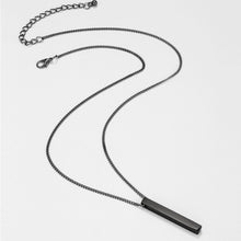 Load image into Gallery viewer, Fashion Geometric Rectangular Necklace for Men Women Titanium Steel Necklace Hip-hop Retro Three-dimensional Column Pendant Male Dominant Jewelry Gift