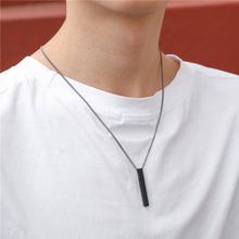 Load image into Gallery viewer, Fashion Geometric Rectangular Necklace for Men Women Titanium Steel Necklace Hip-hop Retro Three-dimensional Column Pendant Male Dominant Jewelry Gift
