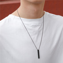 Load image into Gallery viewer, Fashion Geometric Rectangular Necklace for Men Women Titanium Steel Necklace Hip-hop Retro Three-dimensional Column Pendant Male Dominant Jewelry Gift