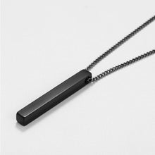 Load image into Gallery viewer, Fashion Geometric Rectangular Necklace for Men Women Titanium Steel Necklace Hip-hop Retro Three-dimensional Column Pendant Male Dominant Jewelry Gift