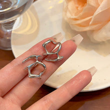 Load image into Gallery viewer, 2Pcs Irregular Liquid Metal Hollow Earrings Style Hip-Hop Punk Fashion Personality Long Earrings Ms Girl Travel Accessories