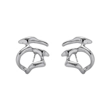 Load image into Gallery viewer, 2Pcs Irregular Liquid Metal Hollow Earrings Style Hip-Hop Punk Fashion Personality Long Earrings Ms Girl Travel Accessories