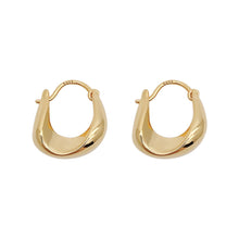 Load image into Gallery viewer, 2024 New Classic Copper Alloy Smooth Metal Hoop Earrings For Woman Fashion Korean Jewelry Temperament Girl's Daily Wear earrings