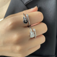 Load image into Gallery viewer, 2024 New Music Electric Guitar Ring Punk Rock Adjustable Finger Ring Fashion Open Ring Jewelry for Mens or Womens