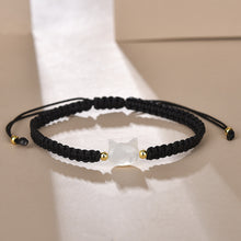 Load image into Gallery viewer, Natural Moonstone Obsidian Bracelets Minimalist Bracelet Handmade Cute Black White Cat Bracelet Party lovers Couple Best Friend Accessories Jewelry