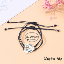 Load image into Gallery viewer, 2PCS/Set Friendship bracelet Handmade Woven Bracelet Couple Heart-shaped Sun and Moon Adjustable Bracelet Best Friends Lovers Jewelry
