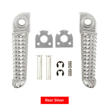 Load image into Gallery viewer, 1Pair Motorcycle Footrests Foot pegs Rear Front Aluminum Silver For Yamaha YZF R1 2002-2020 R6 2003-2020 YZF R6S R1M Accessories