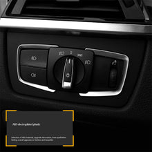 Load image into Gallery viewer, 2Pcs Car Interior Headlight Switch Frame Cover Trim Adjustment Sticker ABS For BMW F30 F31 F32 F34 3 4 Car Styling Accessories