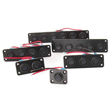 Load image into Gallery viewer, 12V/24V 1-5 Gang Universal RV Truck Toggle Switch Panel USB Car Boat Marine Blue Red LED Styling Accessories Marine Rocker Switch