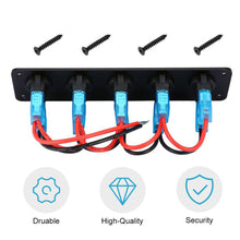 Load image into Gallery viewer, 12V/24V 1-5 Gang Universal RV Truck Toggle Switch Panel USB Car Boat Marine Blue Red LED Styling Accessories Marine Rocker Switch
