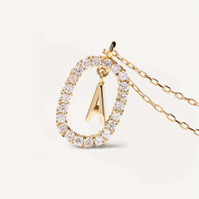 Load image into Gallery viewer, New Fashion A To Z 26 English Letter Pendant 925 Sterling Silver Monogram Zircon Necklace Initial Pendant Choker Party Gift Women's Fine Jewelry