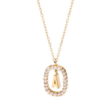 Load image into Gallery viewer, New Fashion A To Z 26 English Letter Pendant 925 Sterling Silver Monogram Zircon Necklace Initial Pendant Choker Party Gift Women's Fine Jewelry