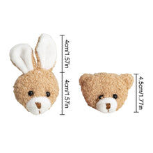 Load image into Gallery viewer, Cute Cartoon Plush Rabbit Bear Brooch Girl Clothes Badge Pins Backpacks Bear Pendant Decoration Accessories Soft Cute Pin