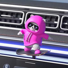 Load image into Gallery viewer, Car Interior Decoration Cute Bear Skateboard With Slide Rail Automatic Sliding Ornament Auto Interior Accessories