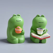 Load image into Gallery viewer, Frog Resin Miniature Dollhouse Accessories Office Decor Anime Statues Car Ornament Cute Handmade Craft Modern Art Model Mini Toy