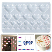 Load image into Gallery viewer, Love Heart Pendant Epoxy Resin Molds Necklace Bracelet Pendants Silicone Mold for DIY Epoxy Resin Patch Crafts Decor